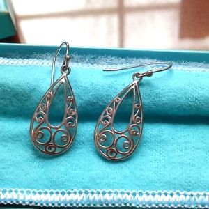 Silver drop earrings